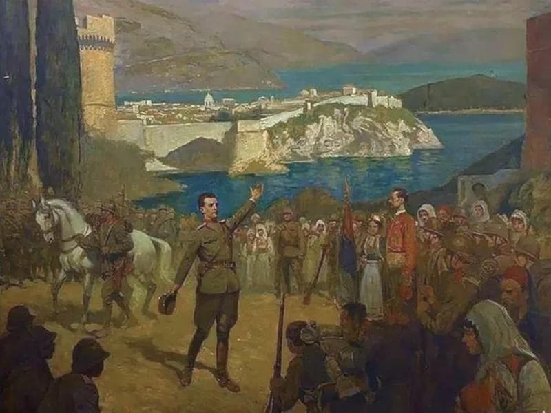 1873-Georges Scott - L'esercito serbo libera Dubrovnik (13 novembre 1918)
